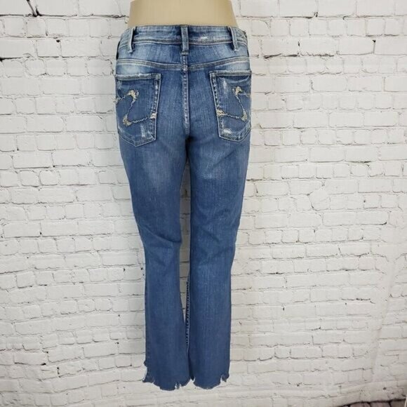 Silver Audrey Distressed Raw Hem Jeans 31 - Picture 3 of 15